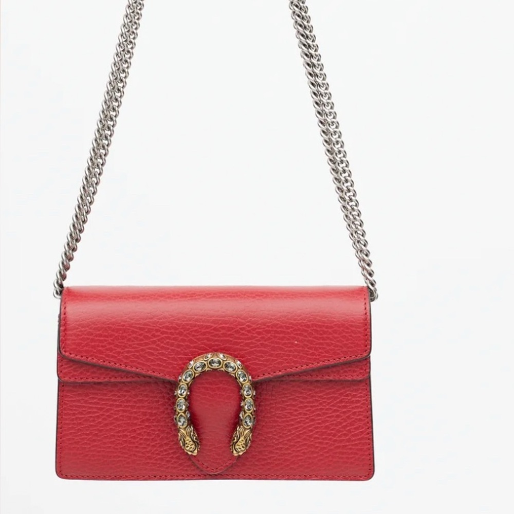 Gucci Dionysus Red Leather chain Bag